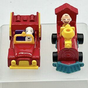 Vintage 1970s AVIVA Peanuts Snoopy Charlie Brown Die Cast Cars Lot Of 2